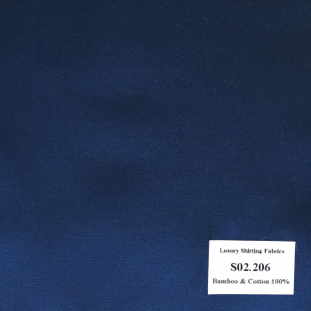 Vải May Đồng Phục Áo Sơ Mi Công Sở Màu Xanh Navy S02.206